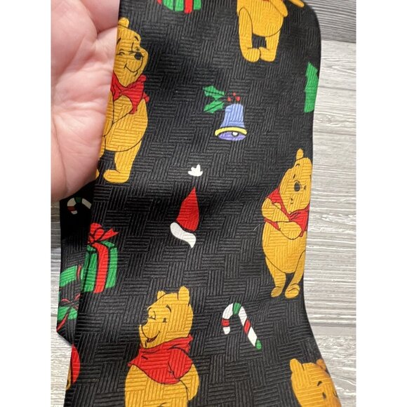 Winnie the Pooh Christmas Neck Tie Disney Men’s Holiday Novelty Polyester - Picture 3 of 7